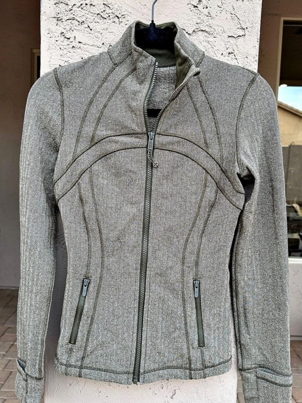 Lululemon Define Jacket *Herringbone Gray Houndstooth